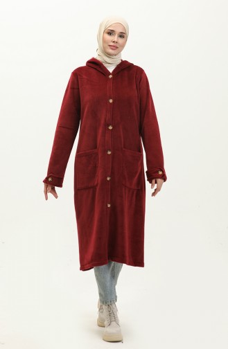 Hooded Fleece Cape 0257-03 Claret Red 0257-03