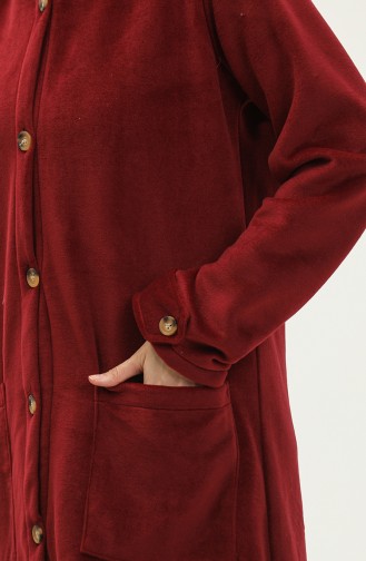 Hooded Fleece Cape 0257-03 Claret Red 0257-03