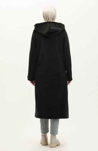 Fleecemütze Mit Kapuze 0257-04 Schwarz 0257-04