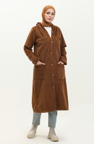 Fleecemütze Mit Kapuze 0257-05 Braun 0257-05