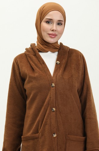 Hooded Fleece Cape 0257-d-01 Brown 0257-D-01