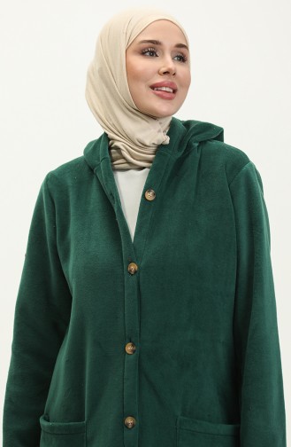 Hooded Fleece Cap 0257-06 Emerald Green 0257-06