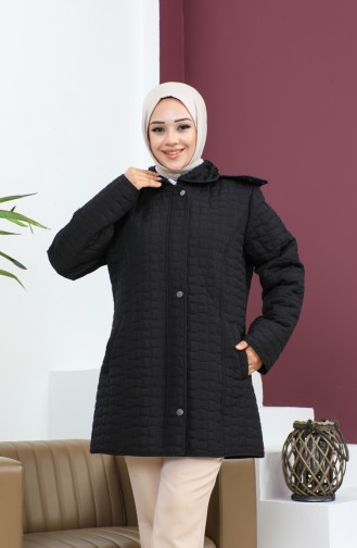 Plus Size Short quilted Coat 5060-01 Black 5060-01