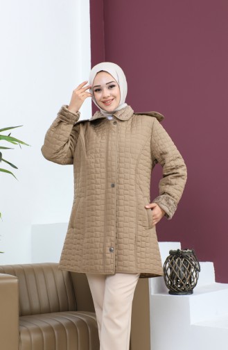 Manteau Matelassé Court Grande Taille 5060-02 Vison 5060-02