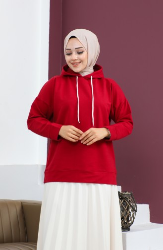 Sweat A Capuche 23002-06 Rouge Claret 23002-06