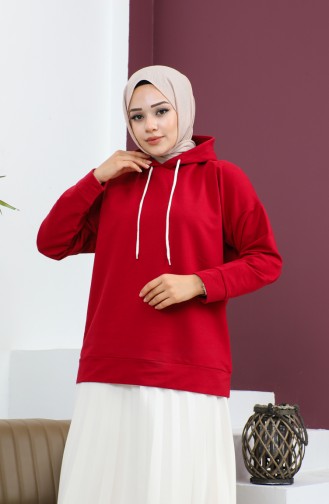 Sweatshirt Met Capuchon 23002-06 Bordeauxrood 23002-06