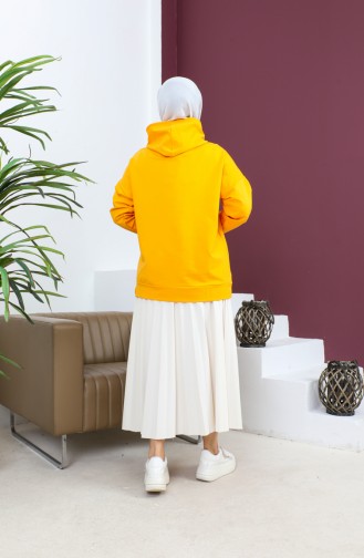 Kapüşonlu Sweatshirt 23002-09 Gold