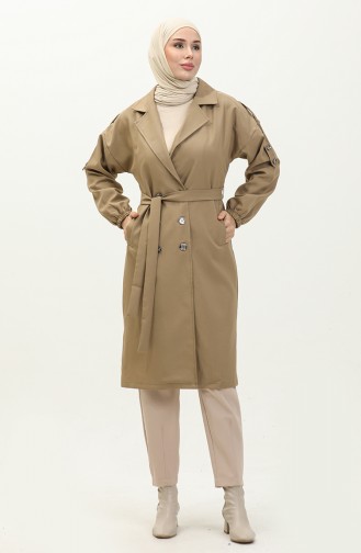 Gedetailleerde Trenchcoat Met Knopen Mink 19147 14797