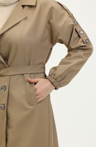 Gedetailleerde Trenchcoat Met Knopen Mink 19147 14797