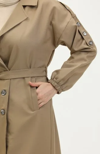 Knopfdetaillierter Trenchcoat Nerz 19147 14797