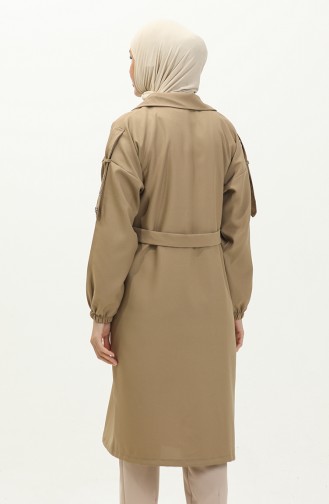 Gedetailleerde Trenchcoat Met Knopen Mink 19147 14797