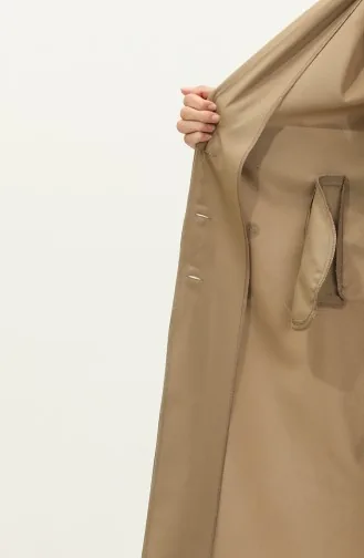 Knopfdetaillierter Trenchcoat Nerz 19147 14797
