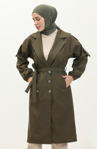 Knopfdetaillierter Trenchcoat Khaki 19147 14799