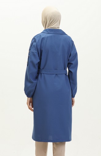 Trenchcoat Met Knoopdetails Indigo 19147 14800