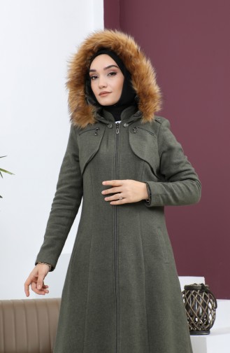 Zippered Hooded Kachet Coat Khaki 12265 14783
