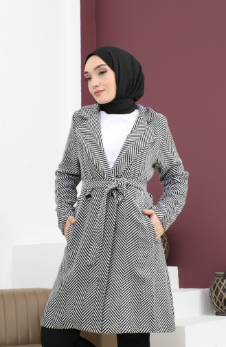 Buttoned Cashmere Coat Black 19162 14905