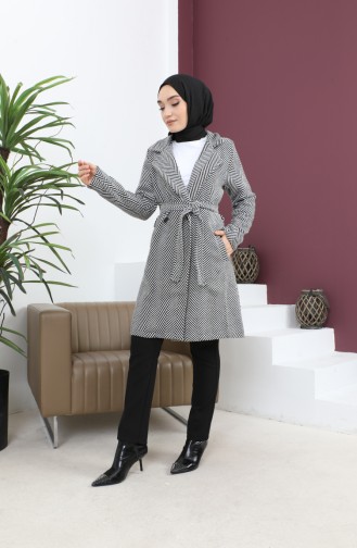 Buttoned Cashmere Coat Black 19162 14905