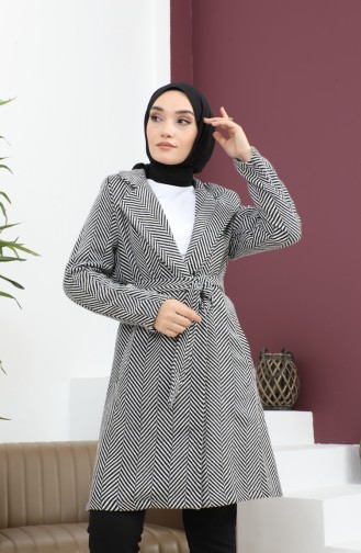 Buttoned Cashmere Coat Black 19162 14905