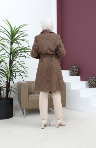 Buttoned Cashmere Coat Brown 19162 14906