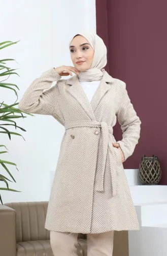 Buttoned Cashmere Coat Beige 19162 14907