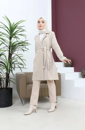 Buttoned Cashmere Coat Beige 19162 14907