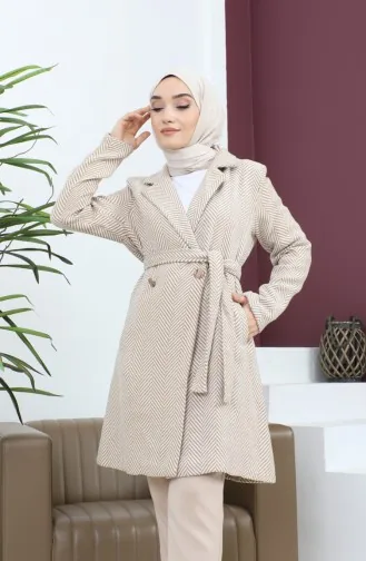Buttoned Cashmere Coat Beige 19162 14907