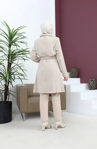 Buttoned Cashmere Coat Beige 19162 14907