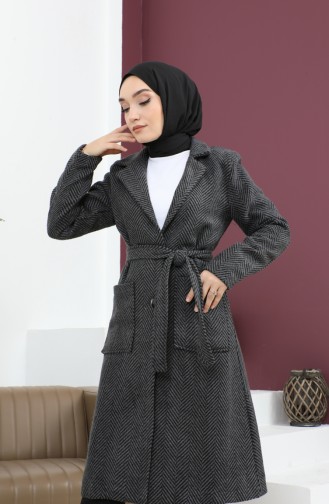 Pocket Stamped Coat Anthracite 19163 14909
