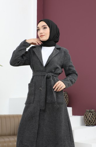 Pocket Stamped Coat Anthracite 19163 14909