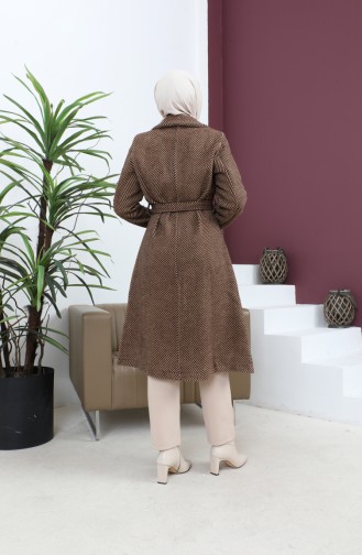 Pocketed Kachet Coat Brown 19163 14910