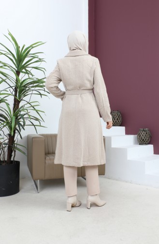 معطف كاشيه بجيوب بيج 19163 14911