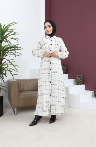 Buttoned Cashmere Coat White 19160 14913