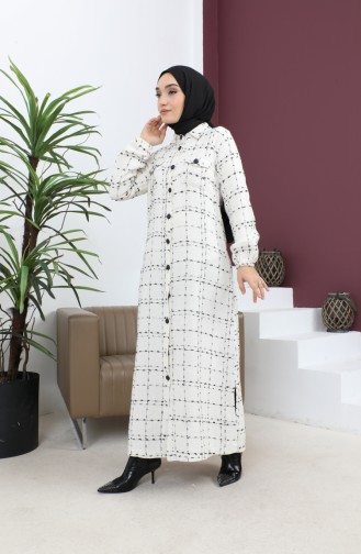 Buttoned Cashmere Coat White 19160 14913