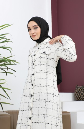 Buttoned Cashmere Coat White 19160 14913