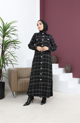 Buttoned Cashmere Coat Black 19160 14914