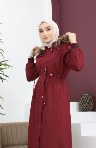 Claret Red Winter Coat 13720