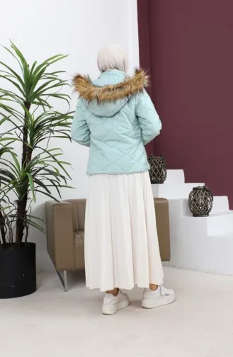 Short Quilted Puffer Jacket Mint 12256 14841