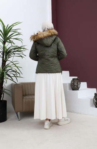 Doudoune Courte Matelassée Kaki 12256 14842