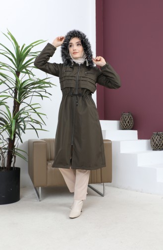 Manteau A Fermeture Bondit 1123-05 Vert Khaki 1123-04