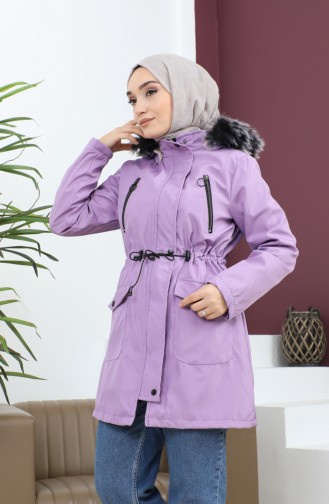 Fur Short Coat 7018-05 Lilac 7018-05