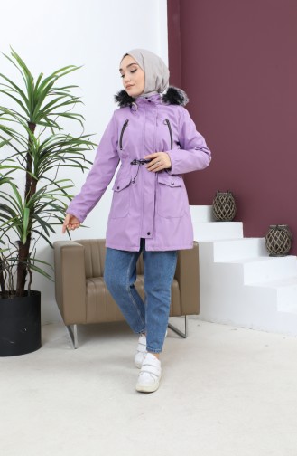 Fur Short Coat 7018-05 Lilac 7018-05