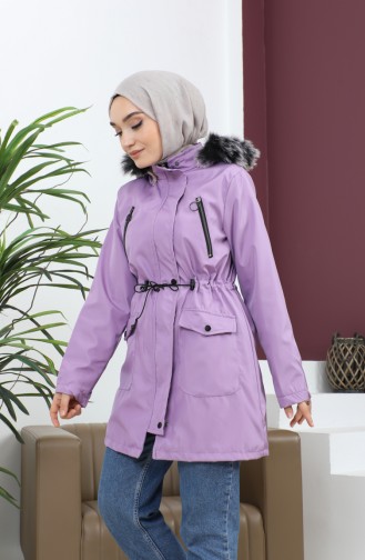 Fur Short Coat 7018-05 Lilac 7018-05