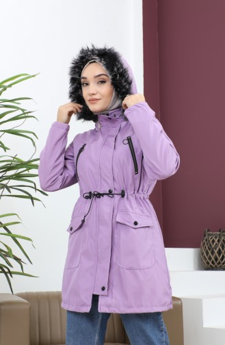 Fur Short Coat 7018-05 Lilac 7018-05