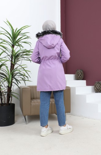 Fur Short Coat 7018-05 Lilac 7018-05