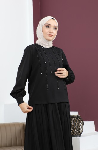 Pearl And Stone Detailed Suit Black 19135 14674