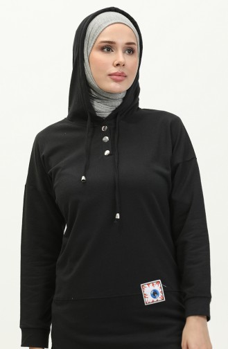 طقم رياضي بقبعة 3036-03 أسود 3036-03