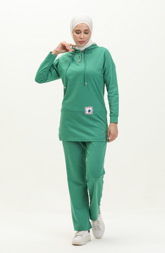 Hooded Tracksuit Set 3036-04 Green 3036-04