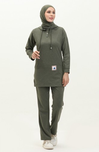 Hooded Tracksuit Set 3036-06 Khaki 3036-06