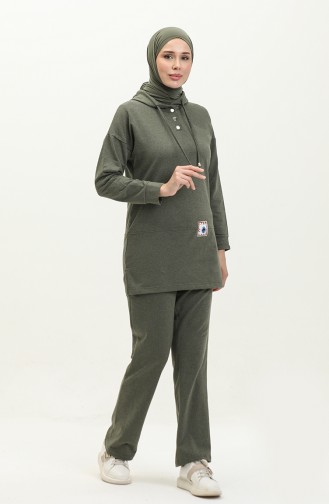 Hooded Tracksuit Set 3036-06 Khaki 3036-06