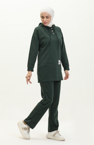 Hooded Tracksuit Set 3036-09 Nephti Green 3036-09